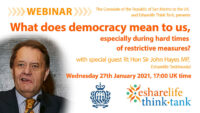 Think Tank event on ‘What does democracy mean to us, especially during hard times of restrictive measures?’.