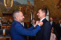 Grand Officer Rt Hon Jeremy Hunt MP receives the Order of Saint Agatha